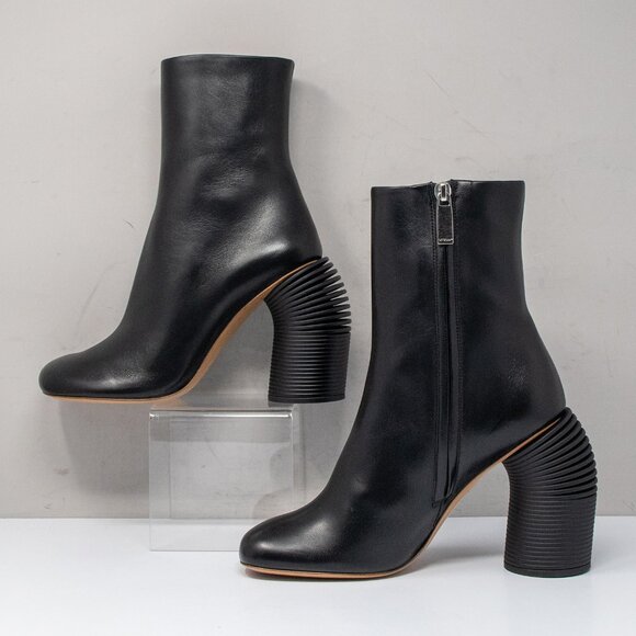 Off-White Tonal Spring 110mm Black Leather Boots, Size 38 EU (8 US) - Picture 3 of 7